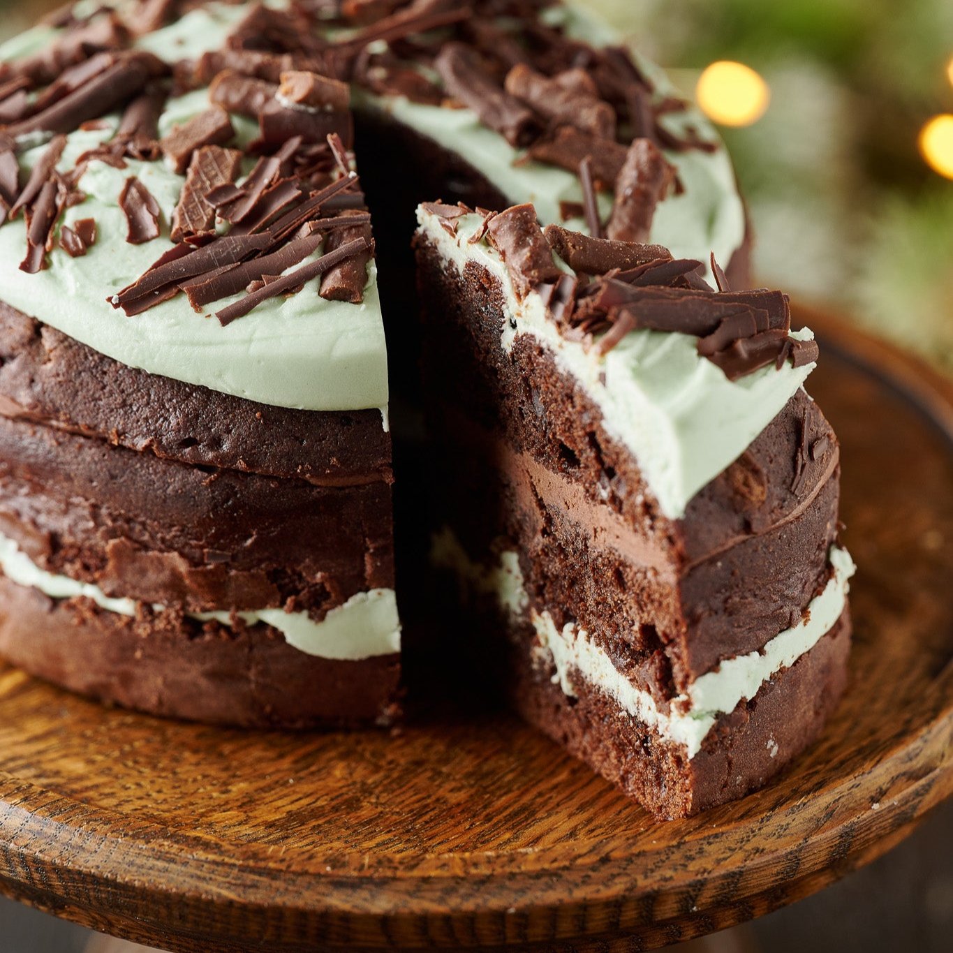 Festive Mint Chocolate Cake