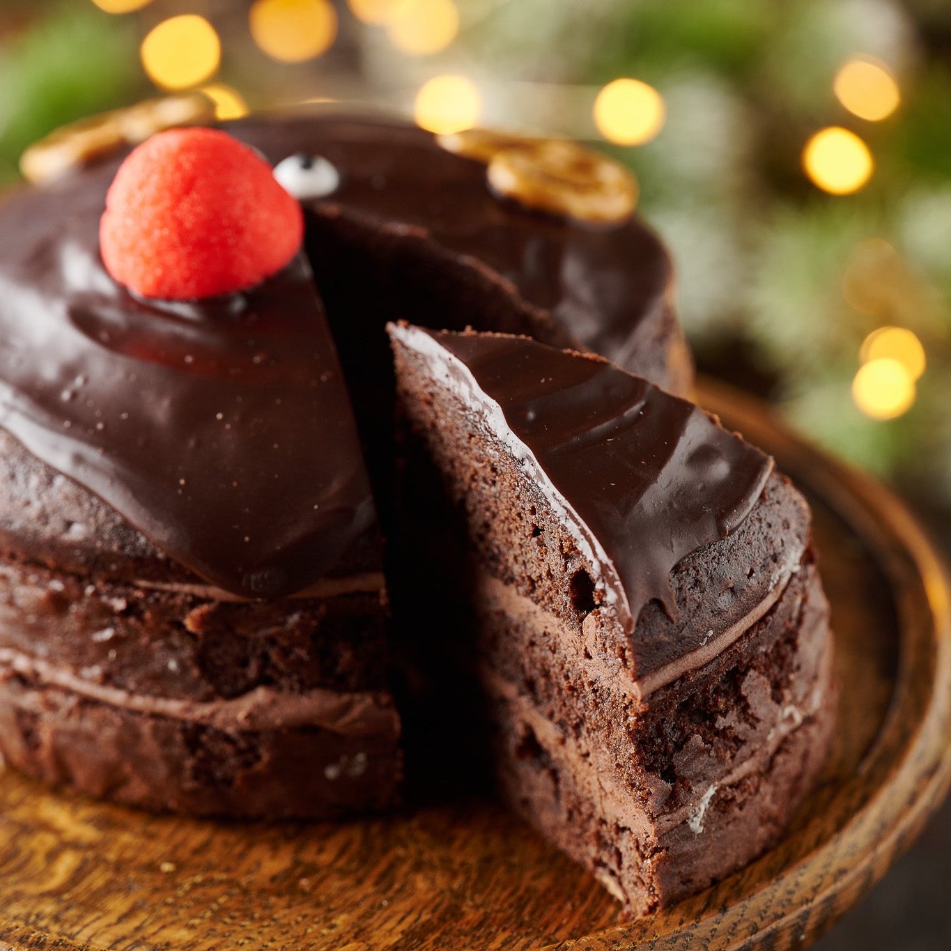 Festive Chocolate Rudolph Cake